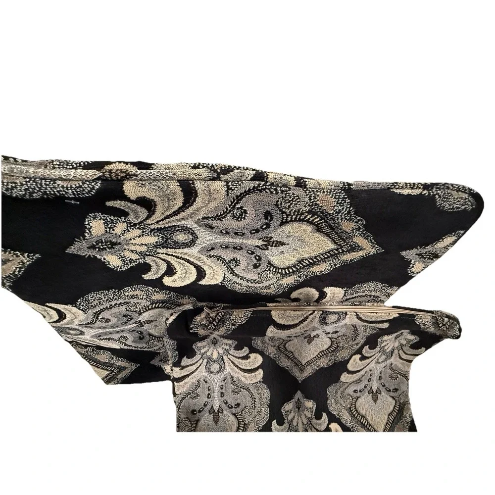 2 Of  Black Design Throw Pillow‎ Cases Pair Zipper ~19